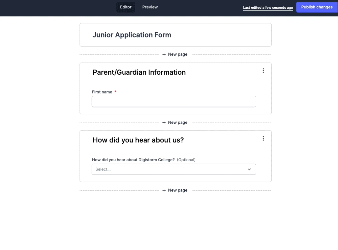 Adding & Editing Form Fields